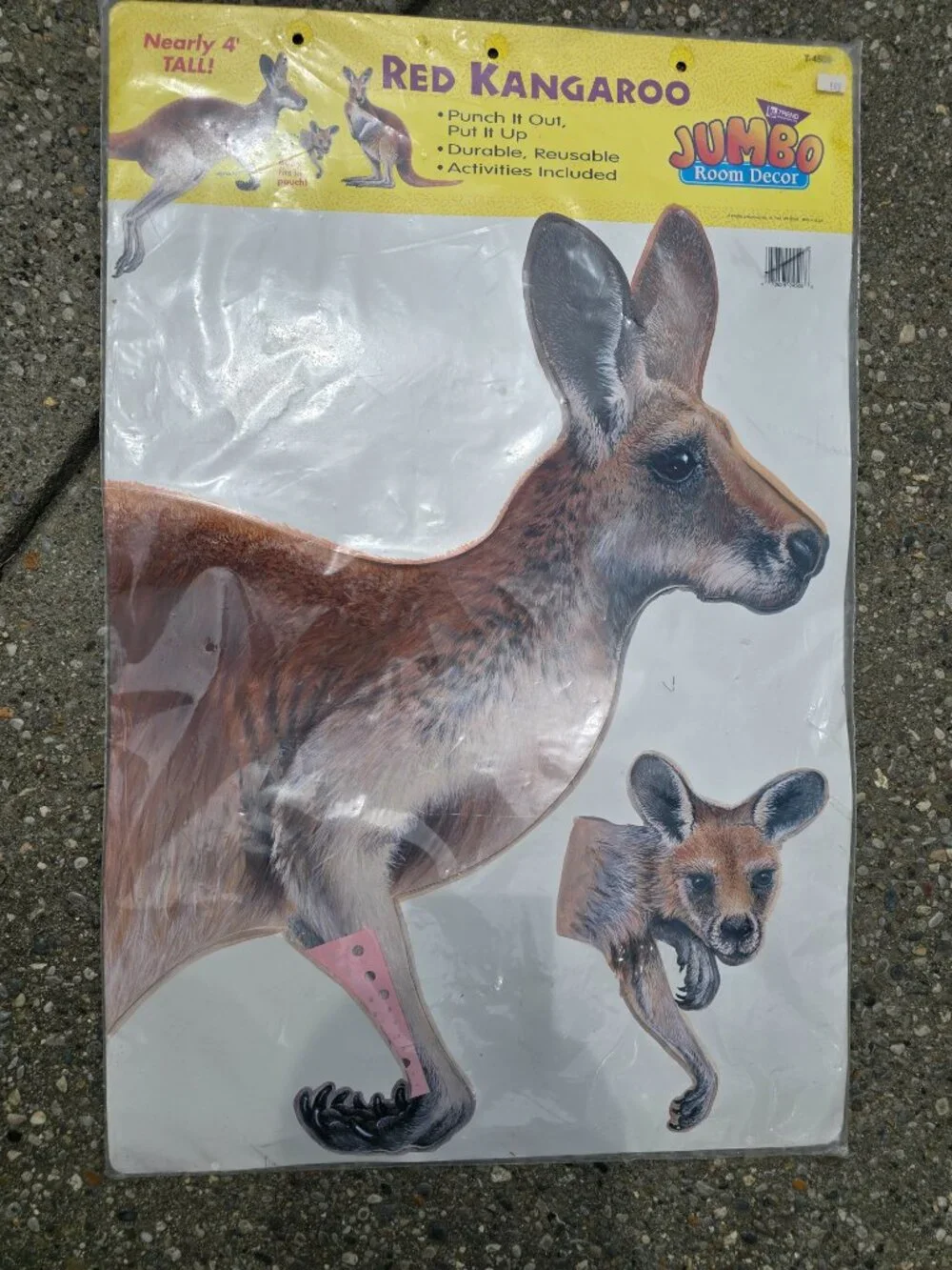 Vintage Trend Enterprises Jumbo Room Decor Red Kangaroo Classroom Cutout T-4809